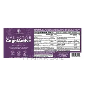 Live Active Cogniactive 120 Capsules Citicoline