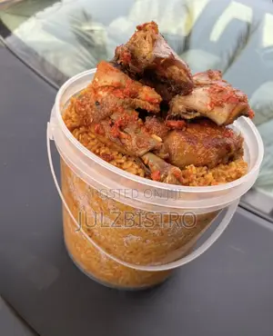 Jollof Rice and Sauced Chicken