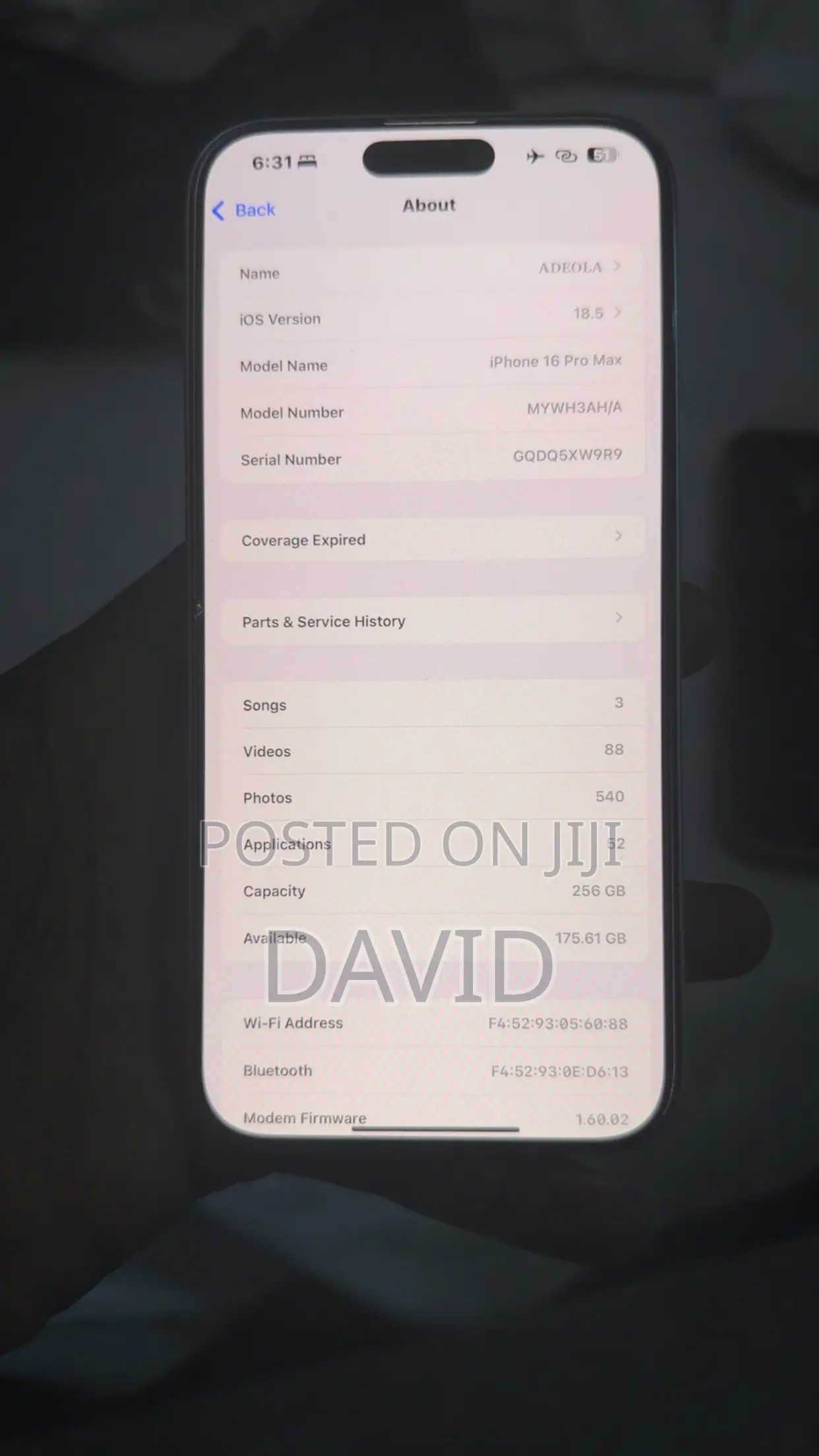 Apple iPhone 16 Pro Max 256 GB White