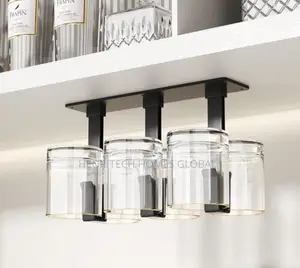 Under Mount Glass Cup Holder | Wine Glass Hanging Rack | Cabinet