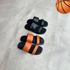 Hermes Quality Luxury Men Genuine Leather Sandals