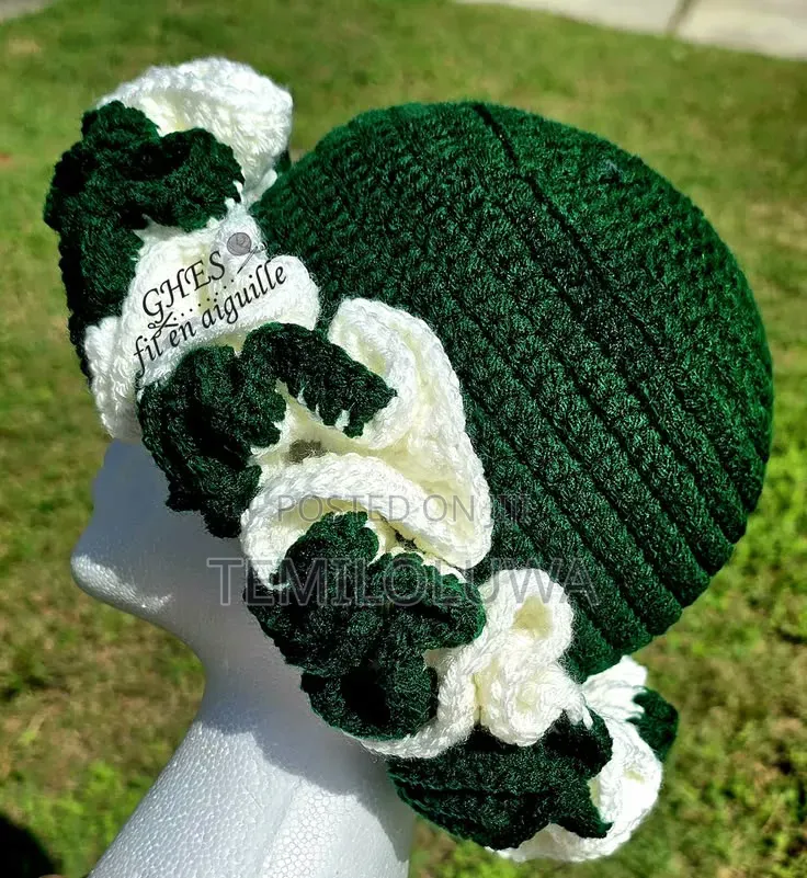 Crocheted Ruffle Hat