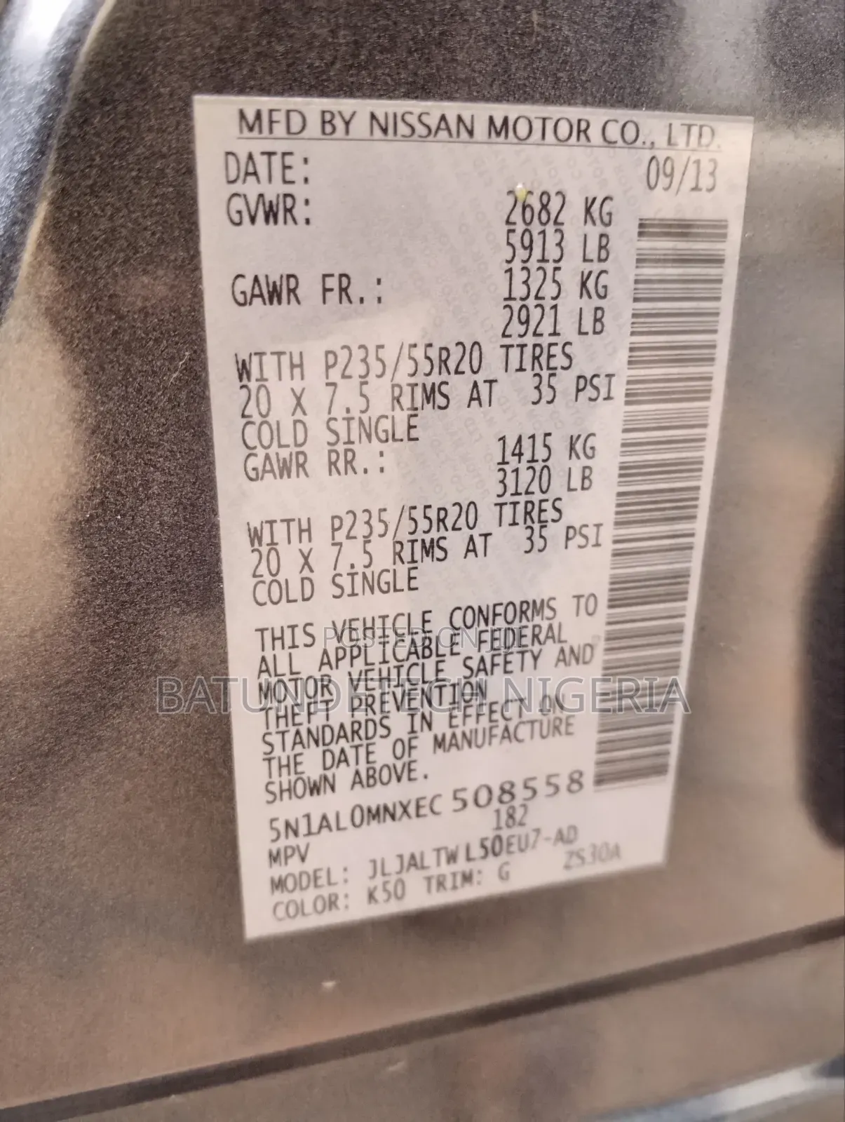 Infiniti JX 2013 Gray