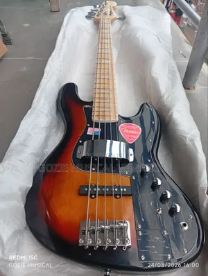 Fender Jazz Bass Guitar Five String Active Sunburst Colour
