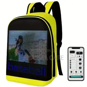 Yellow Led Backpack 17 Inch City Series Full Color Screen Programmable