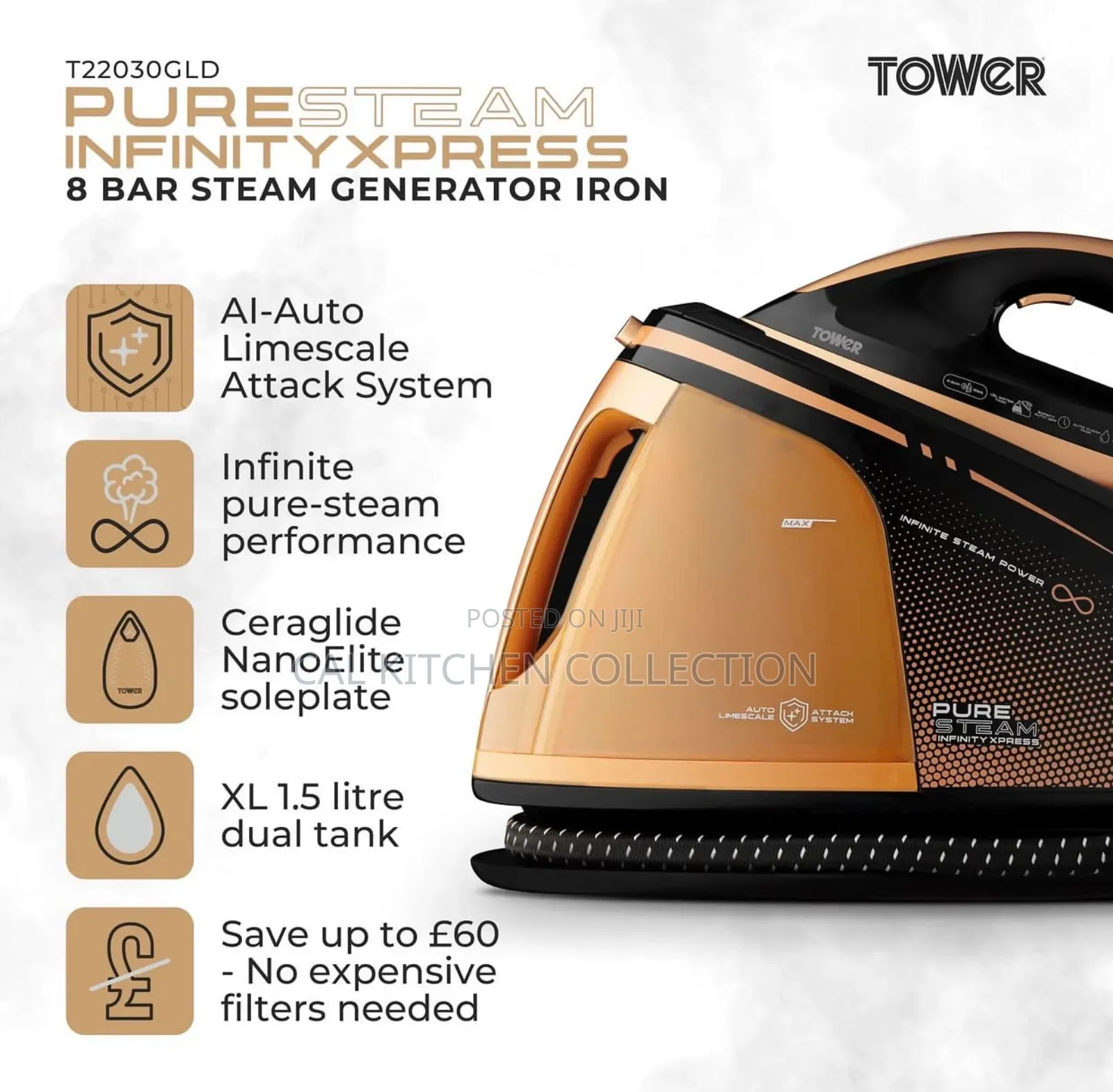 Tower Infinity Xpress 8 Bar Steam Generator Iron