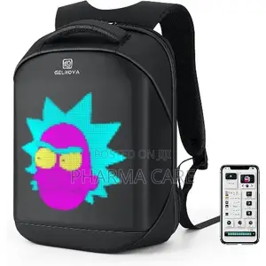 Black Led Backpack 17 Inch City Series Full Color Screen Programmable