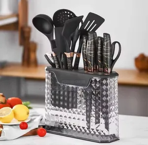 Luxury 19-Piece Marble Handles Silicone Cooking Utensils