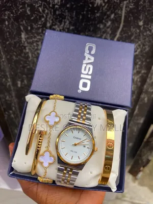 XVIP LUXURY Casio Female Wristwatch and Bracelet Set