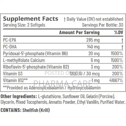 Brain Ready Nutrition 60 Softgels Methylated Vitamin Complex