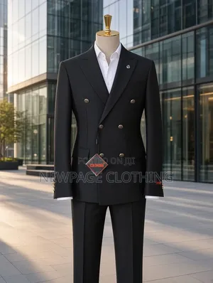 Perfect Wedding Event Blazer: Black Double-Breasted Suit