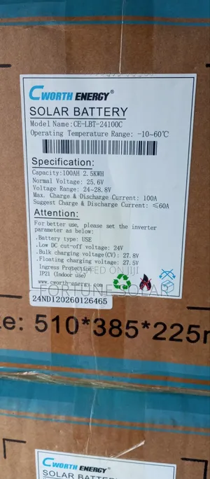 Cworth 2.5kwh 25V LifePO4 Lion Lithium Battery