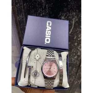 Casio Female Wristwatch and Bracelet Set