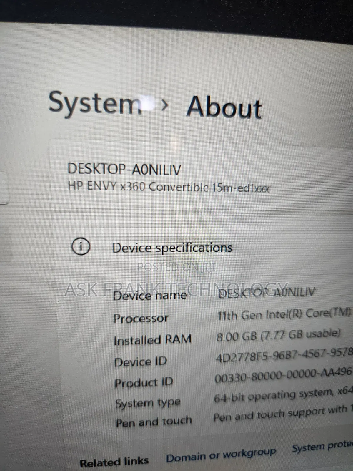 Laptop HP Envy 15 8GB Intel Core i7 SSD 256GB