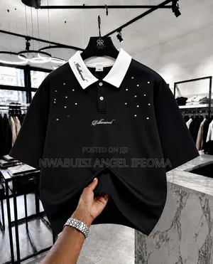 Bittersweet Oversized Studded Polo Shirt
