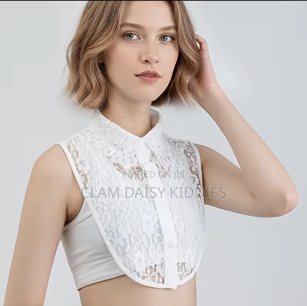 Floral Chiffon Detachable Collar