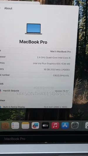 Laptop Apple MacBook Pro 2020 16GB Intel Core i5 SSD 512GB
