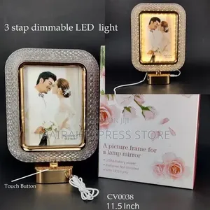 Rectangular Shape Crystal Photo Frame With LED Touch Button Light T. S
