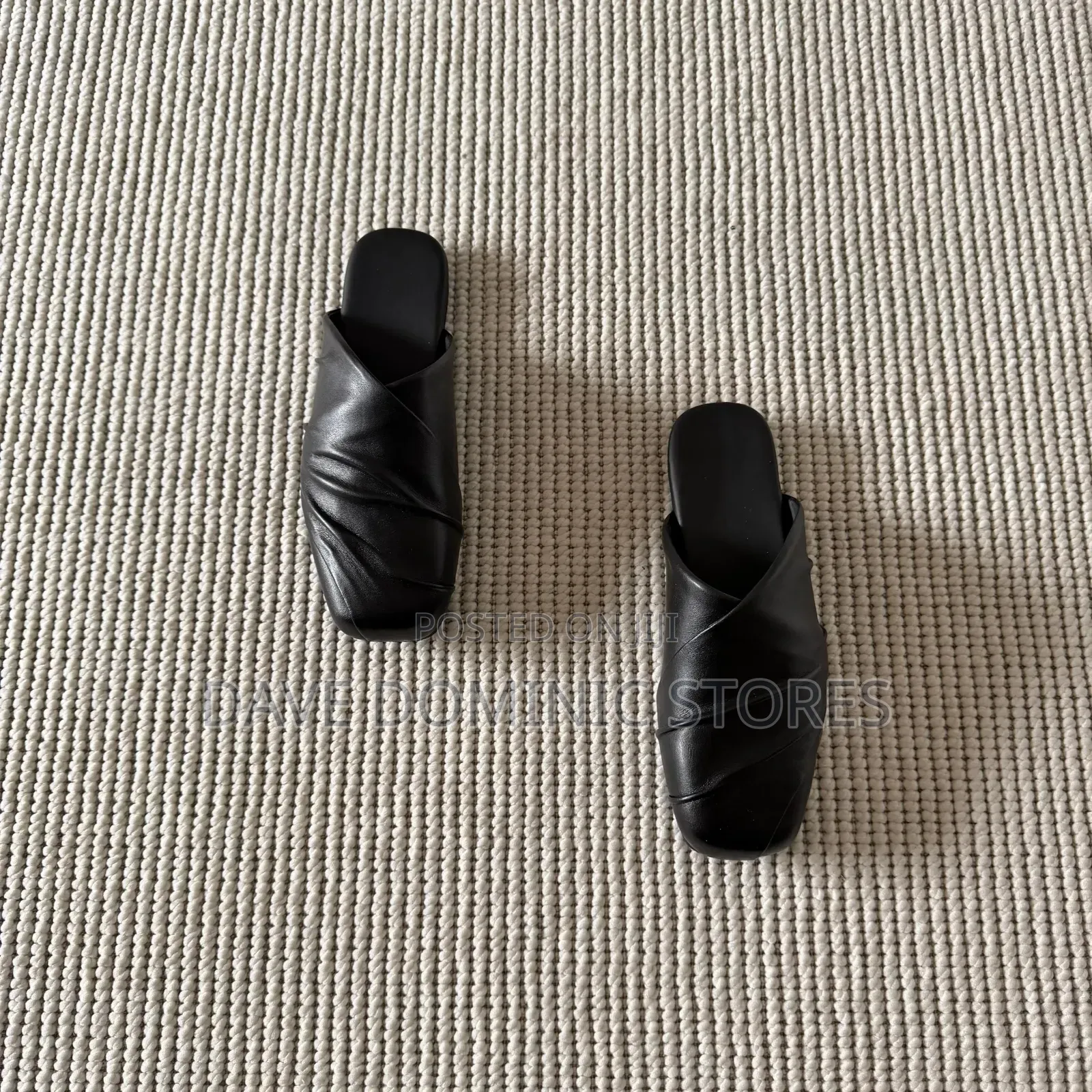 C-Sole Pleated Stud Mules