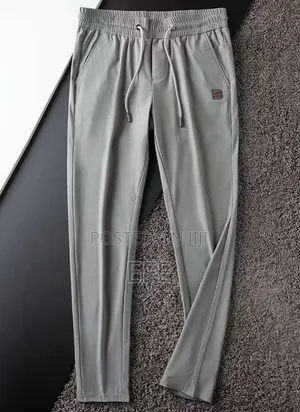 Ice Silk Sports Pants Men's Summer High-End Straight Casual Pants