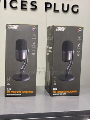 Porodo Gaming Elyx RGB Condenser Microphone Noise Surppress Button