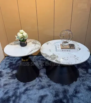 Luxury Modern Marble Top Coffee Side Table Set