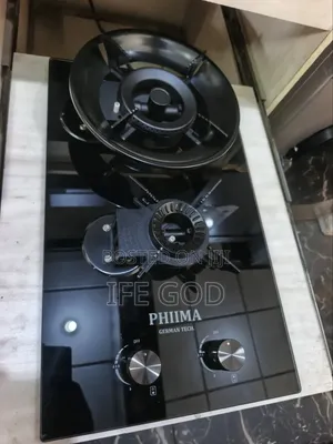 Original PHIIMA Built-in Flips Up 2 Burners Automatic Gas Cooker HOB.