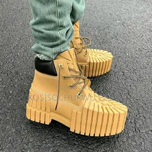 Trendy Chunky Platform Boots - Tan/Camel Timberland