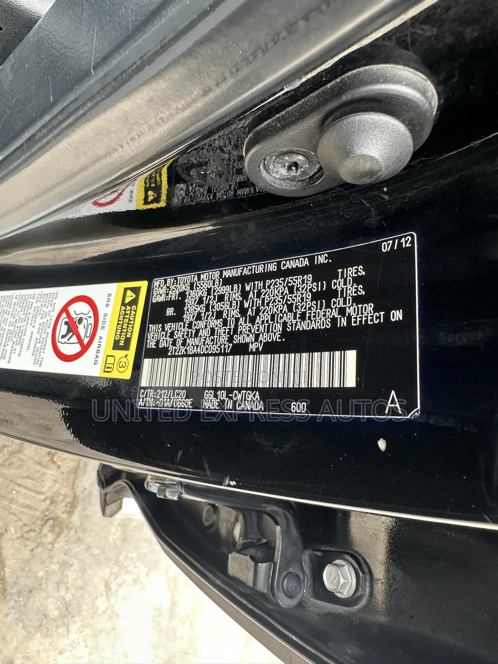 Lexus RX 350 AWD 2013 Black