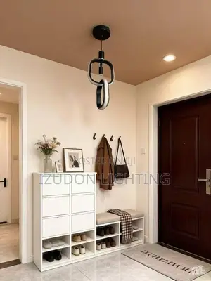 Minimalist Black Ring LED Chandelier Light for Your Home