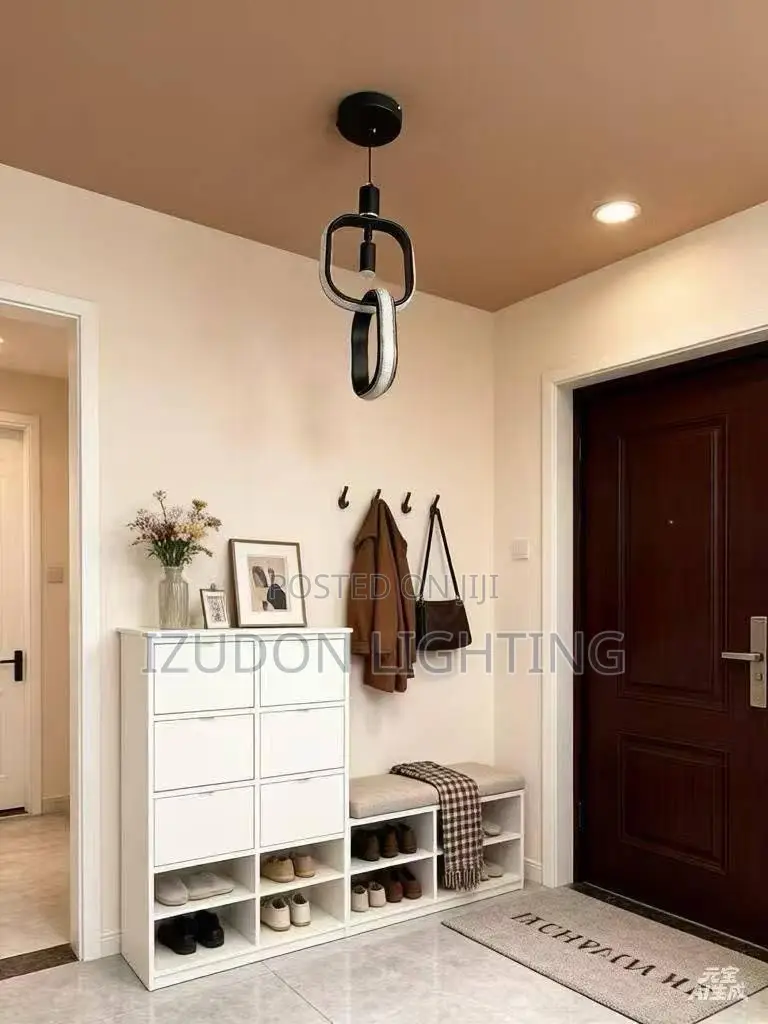 Minimalist Black Ring LED Chandelier Light for Your Home