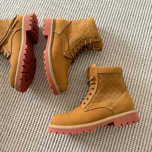 Louis Vuitton Ranger Boot in Beige Nubuck Leather (Original Quality)