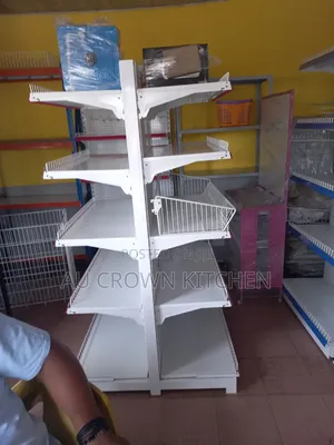Industrial Double Sided Supermarket Shelves