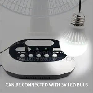 12-Inches Rechargeable Solar Fan