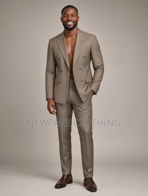 Wedding Guest / Groom Double-Breasted Blazer Available in Grey
