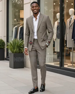 Dazzle in This Affordable Luxury Grey Double-Breasted Suit