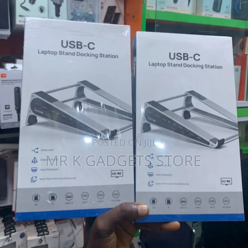 7-in-1 USB-C Docking Station Laptop Stand