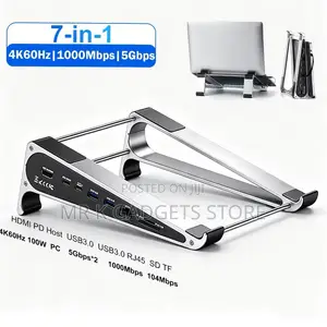 7-in-1 USB-C Docking Station Laptop Stand