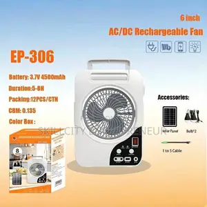 Rechargeable Solar Fan