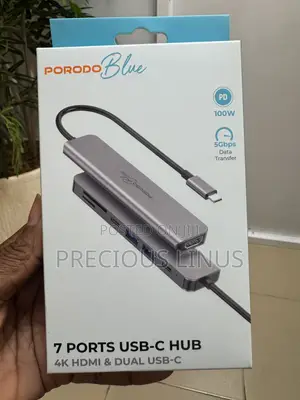 7 N 1 Porodo USB Hub Available