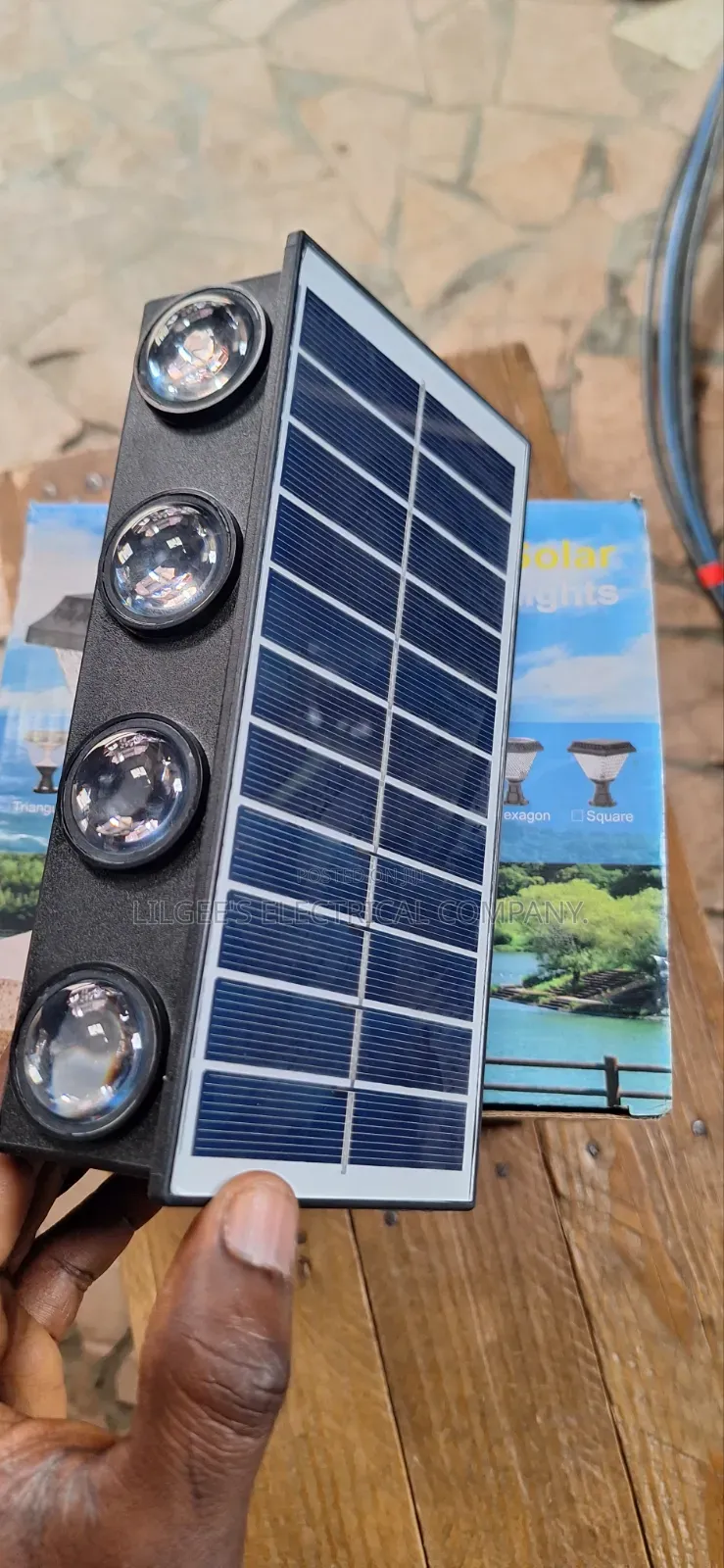 Original 4 Lens Solar Powered Wall Light