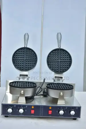 Double Plates Waffle Maker - Round