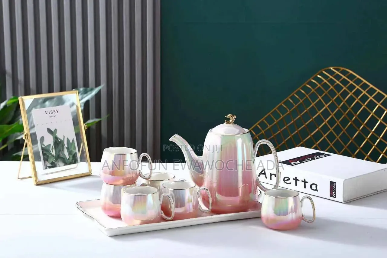 Ceramic Cup, Jug Tray Set