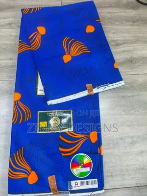 Royal Blue 100% Cotton Ankara