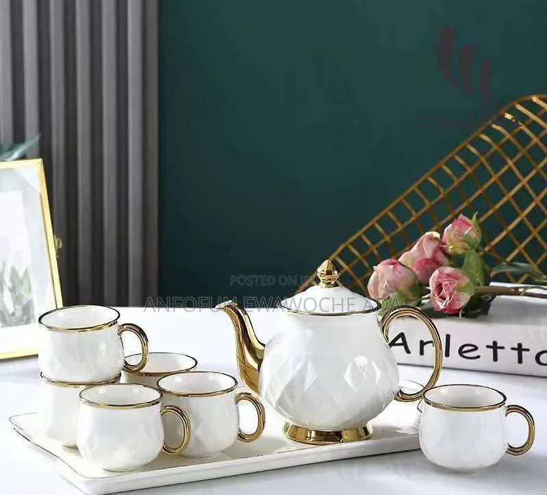 Ceramic Cup, Jug Tray Set