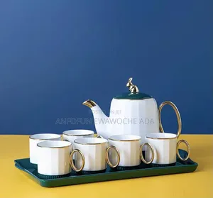Ceramic Cup, Jug Tray Set