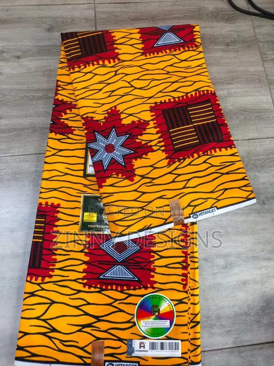 Vibrant Red African Prints Big Ankara