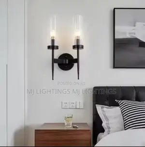Nordic Luxury Wall Lamp Ribbed Cylinder Glass Wall Sconce Indoor