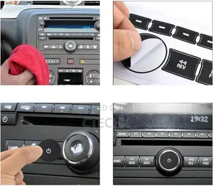 AC Dash + Radio Button Repair Kit Stickers for 2007-2015 GM Car SUV