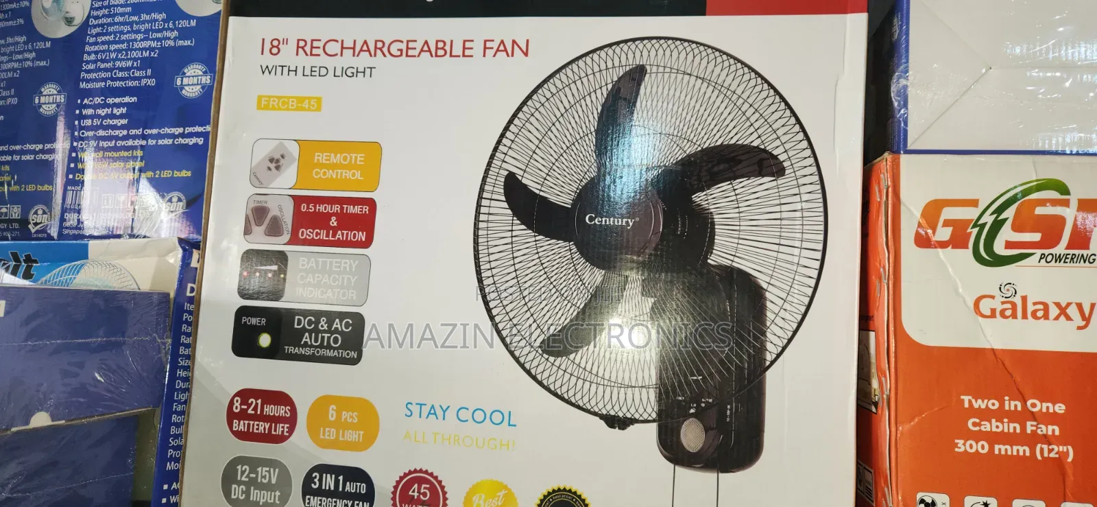 Century Wall Rechargeable Fan